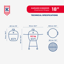 Load image into Gallery viewer, KAMADO KINGDOM Diamond Shape 18"