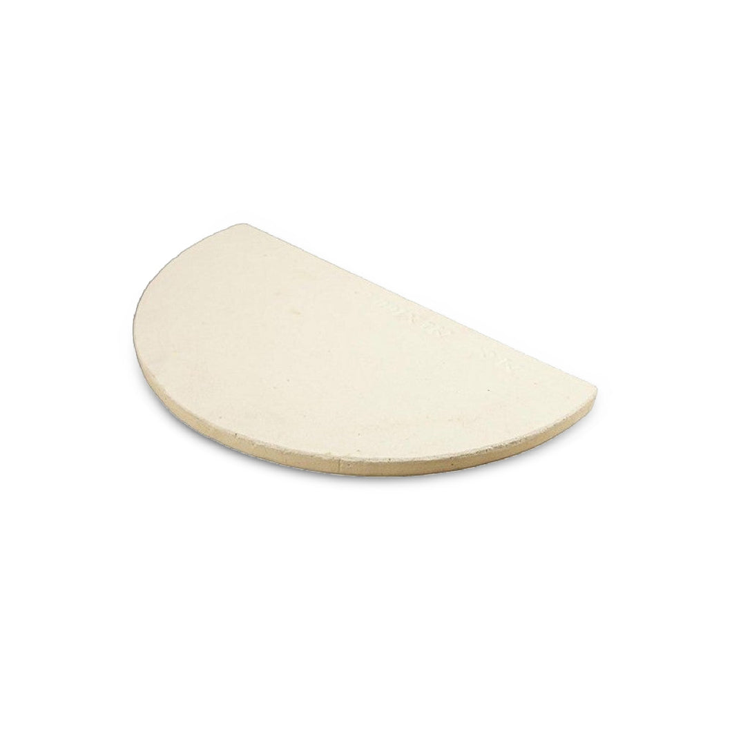Ceramic Half Moon Heat Deflector Plate Pizza Stone for Cooking System, 1 pcs